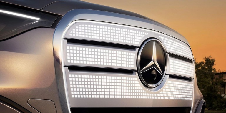 
				Nahmaufnahme des K�hlergrills des neuen vollelektrischen GLC:
				
