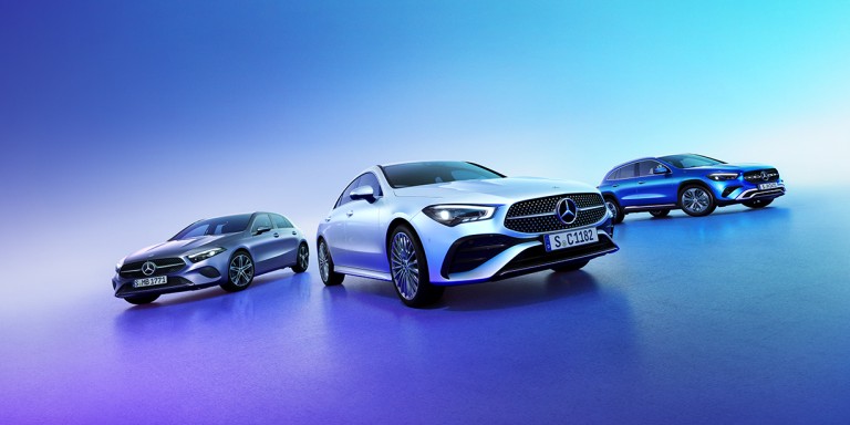 
				Verschiedene Mercedes-Benz Fahrzeuge
				